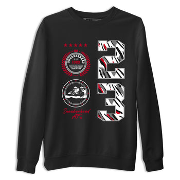 Sneaker match tees – Sneaker Tees To Match Air Jordan 8 Bunny Shoes Air Jordan 8 White and True Red – Sneaker Emblem Tee Black 2