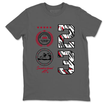 Sneaker match tees – Sneaker Tees To Match Air Jordan 8 Bunny Shoes Air Jordan 8 White and True Red – Sneaker Emblem Tee Cool Grey 2