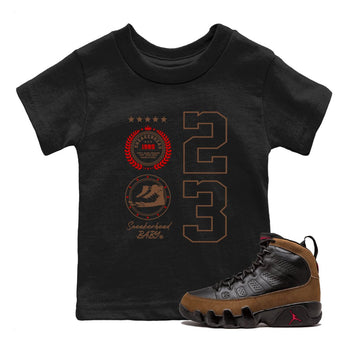 9s Olive shirts to match jordans Sneaker Emblem sneaker match tees Air Jordan 9 Olive match shoes to clothes SNRT Sneaker Tees Youth Baby Black 1 tee