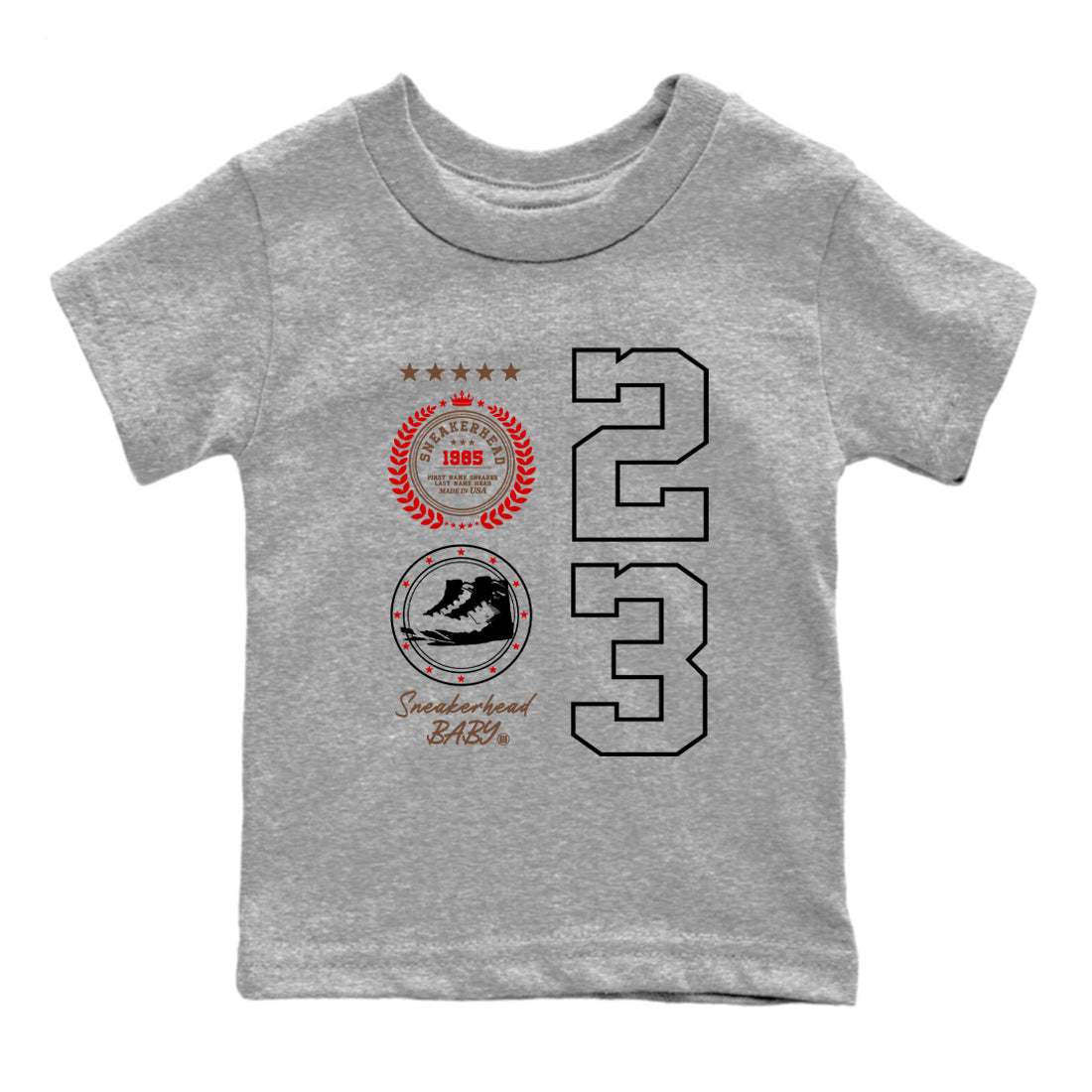 9s Olive shirts to match jordans Sneaker Emblem sneaker match tees Air Jordan 9 Olive match shoes to clothes SNRT Sneaker Tees Youth Baby Heather Grey 2 tee
