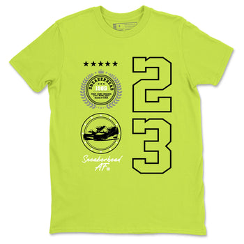 Sneaker Emblem sneaker match t-shirt styled to complete your fit with the Air Max 90 Cyber sneakers, shown in Safety Green 2.