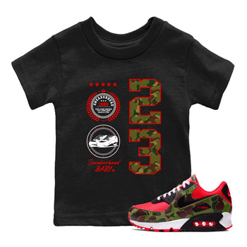 Air Max 90 Duck Camo shirts to match jordans Sneaker Emblem sneaker match tees Air Max 90 Reverse Duck Camo match shoes to clothes SNRT Sneaker Tees Youth Baby Black 1 tee
