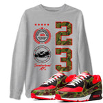 Air Max 90 Duck Camo shirts to match jordans Sneaker Emblem sneaker match tees Air Max 90 Reverse Duck Camo match shoes to clothes SNRT Sneaker Tees unisex cotton Heather Grey 1 shirts