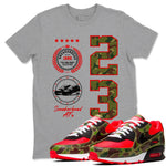 Air Max 90 Duck Camo shirts to match jordans Sneaker Emblem sneaker match tees Air Max 90 Reverse Duck Camo match shoes to clothes SNRT Sneaker Tees unisex cotton Heather Grey 1 shirts