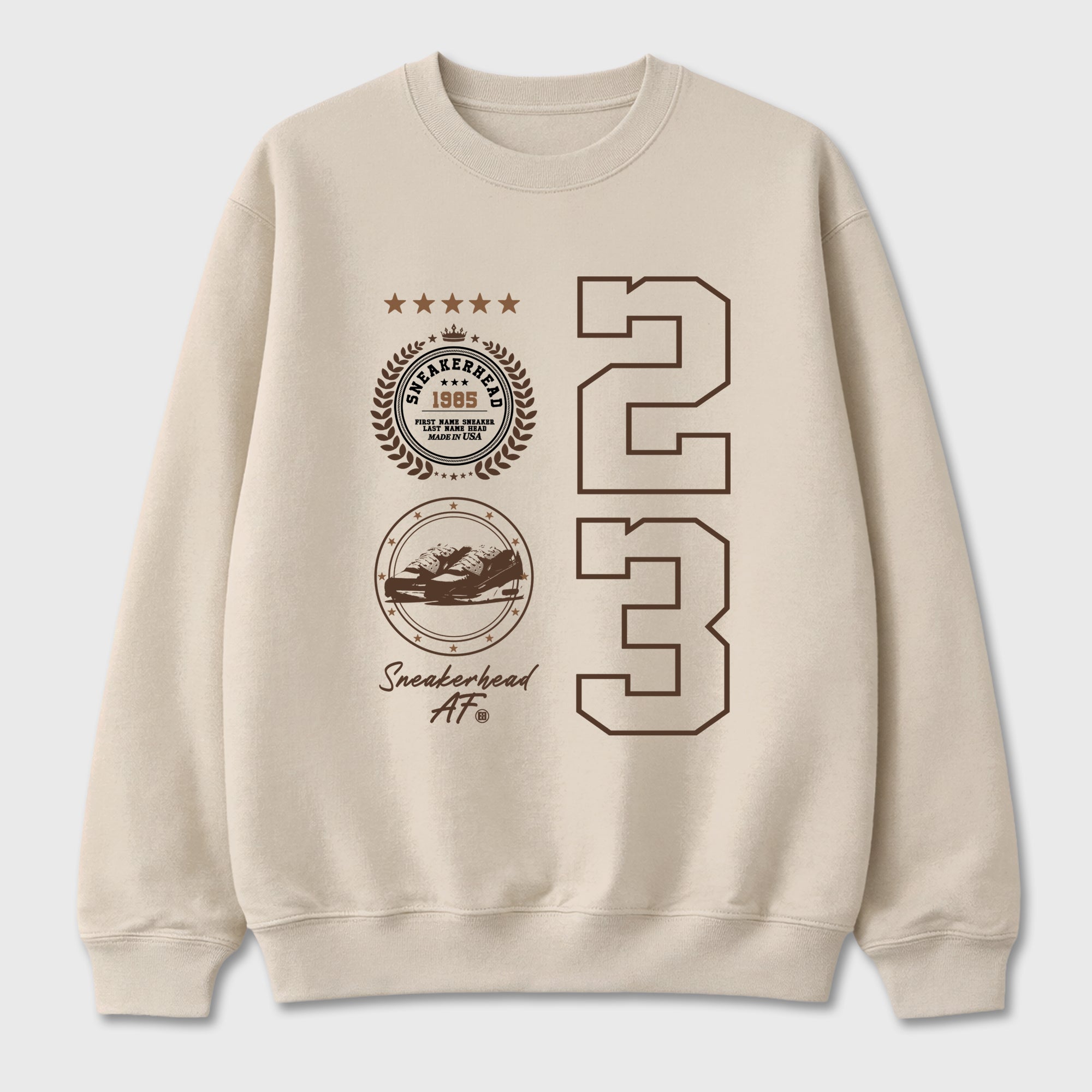 Sneaker Emblem Graphic T-Shirt featuring original streetwear artwork designed to match the Air Max 90 Shadow Brown. Natural 2 Graphic Tee.