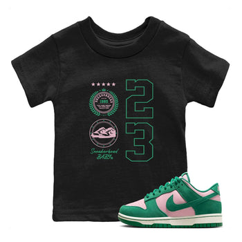 Dunk Low Medium Soft Pink Malachite shirt to match jordans Sneaker Emblem sneaker tees Dunks Medium Soft Pink Malachite Streetwear Brand SNRT Sneaker Release Tees baby toddler Black 1 cotton Shirt