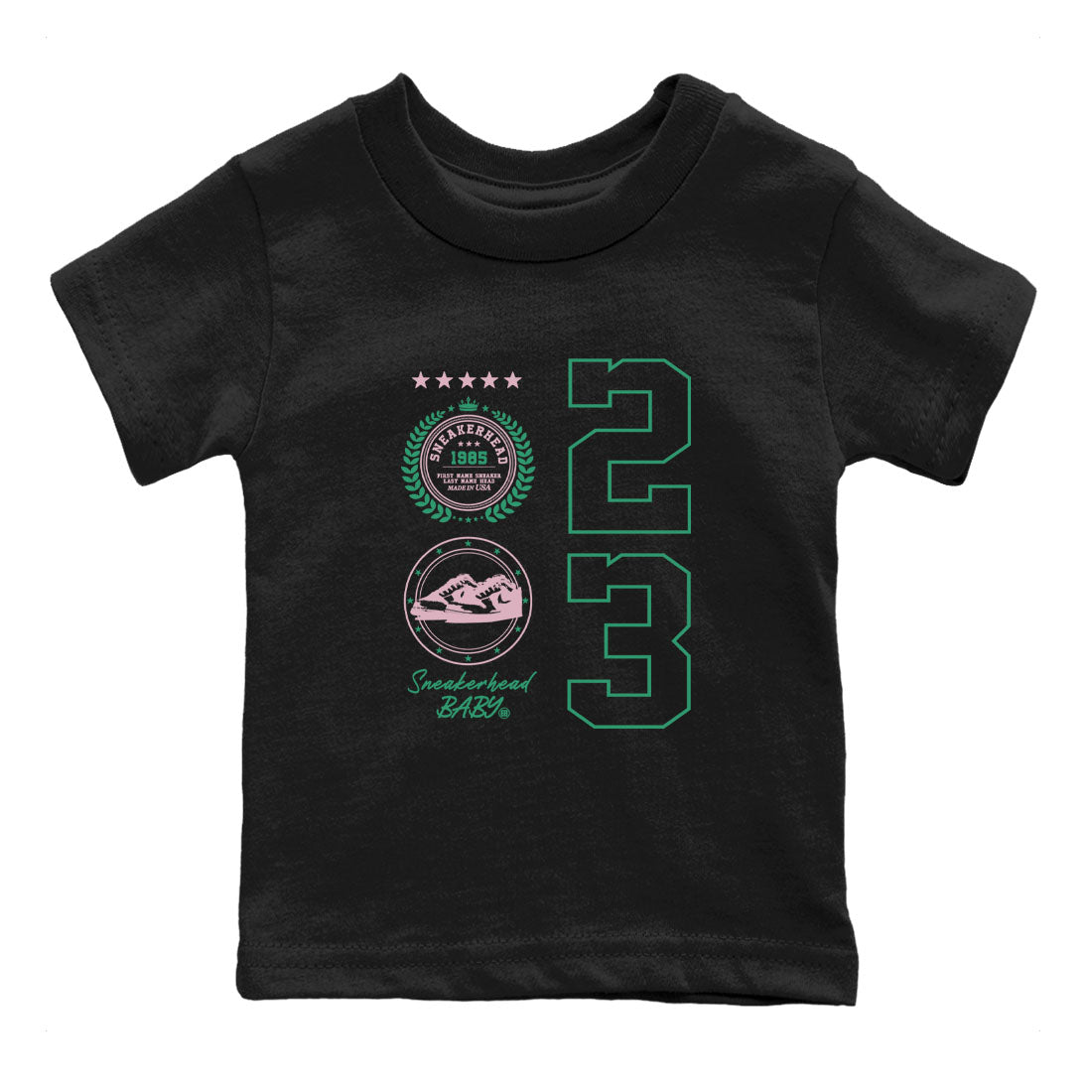 Dunk Low Medium Soft Pink Malachite shirt to match jordans Sneaker Emblem sneaker tees Dunks Medium Soft Pink Malachite Streetwear Brand SNRT Sneaker Release Tees baby toddler Black 2 cotton Shirt
