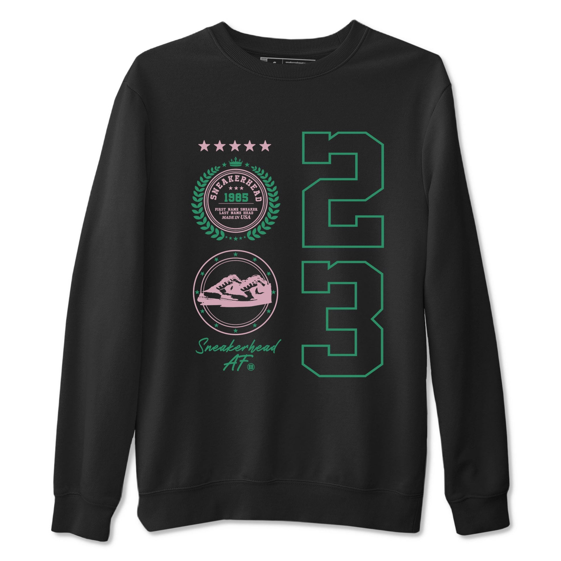 Dunk Low Medium Soft Pink Malachite shirt to match jordans Sneaker Emblem sneaker tees Dunks Medium Soft Pink Malachite Streetwear Brand SNRT Sneaker Release Tees unisex cotton Black 2 crew neck shirt