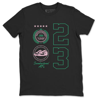Dunk Low Medium Soft Pink Malachite shirt to match jordans Sneaker Emblem sneaker tees Dunks Medium Soft Pink Malachite Streetwear Brand SNRT Sneaker Release Tees unisex cotton Black 2 crew neck shirt