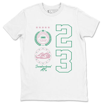 Dunk Low Medium Soft Pink Malachite shirt to match jordans Sneaker Emblem sneaker tees Dunks Medium Soft Pink Malachite Streetwear Brand SNRT Sneaker Release Tees unisex cotton White 2 crew neck shirt