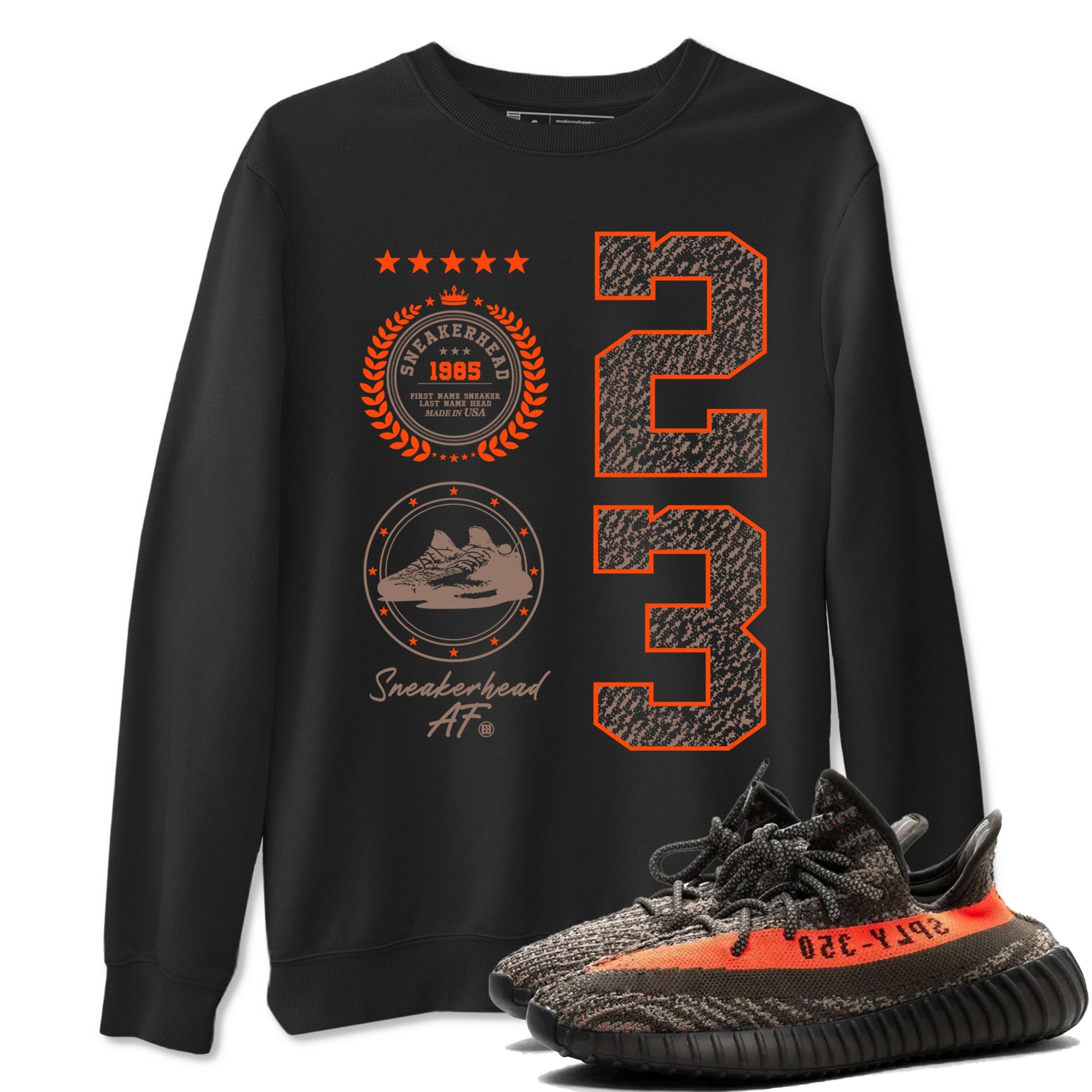 Yeezy 350 Carbon Beluga shirts to match jordans Sneaker Emblem sneaker match tees Yeezy 350 Carbon Beluga match shoes to clothes SNRT Sneaker Tees unisex cotton Black 1 shirts