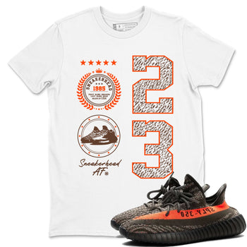 Yeezy 350 Carbon Beluga shirts to match jordans Sneaker Emblem sneaker match tees Yeezy 350 Carbon Beluga match shoes to clothes SNRT Sneaker Tees unisex cotton White 1 shirts