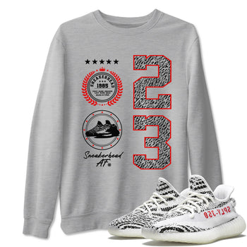 Yeezy 350 Zebra shirts to match jordans Sneaker Emblem sneaker match tees Yeezy 350 Zebra match shoes to clothes SNRT Sneaker Tees unisex cotton Heather Grey 1 shirts