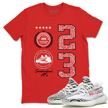 Yeezy 350 Zebra shirts to match jordans Sneaker Emblem sneaker match tees Yeezy 350 Zebra match shoes to clothes SNRT Sneaker Tees unisex cotton Red 1 shirts