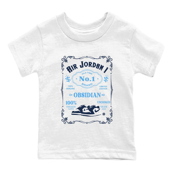 1s Obsidian shirts to match jordans Sneaker Label shirts to match Jordans AJ1 Retro Low OG Obsidian match shoes to clothes SNRT Sneaker Tees Youth Baby White 2 tee