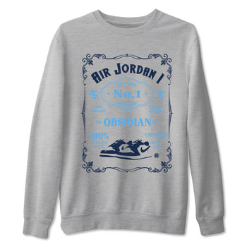 1s Obsidian shirts to match jordans Sneaker Label shirts to match Jordans AJ1 Retro Low OG Obsidian match shoes to clothes SNRT Sneaker Tees unisex cotton Heather Grey 2 shirts