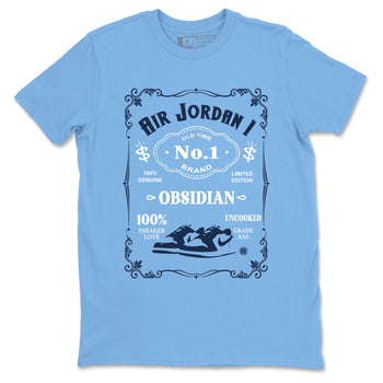 1s Obsidian shirts to match jordans Sneaker Label shirts to match Jordans AJ1 Retro Low OG Obsidian match shoes to clothes SNRT Sneaker Tees unisex cotton Carolina Blue 2 shirts