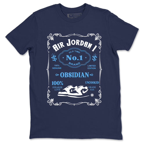 1s Obsidian shirts to match jordans Sneaker Label shirts to match Jordans AJ1 Retro Low OG Obsidian match shoes to clothes SNRT Sneaker Tees unisex cotton Navy 2 shirts