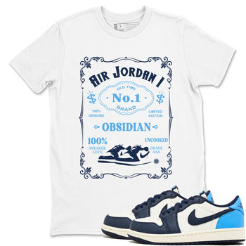 1s Obsidian shirts to match jordans Sneaker Label shirts to match Jordans AJ1 Retro Low OG Obsidian match shoes to clothes SNRT Sneaker Tees unisex cotton White 1 shirts