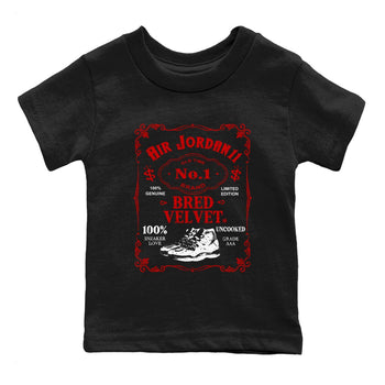11s Bred Velvet shirts to match jordans Sneaker Label sneaker match tees Air Jordan 11 Retro Bred Velvet match shoes to clothes SNRT Sneaker Tees Youth Baby Black 2 tee