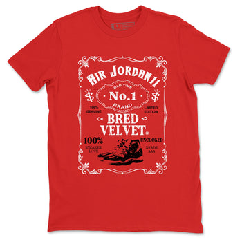 11s Bred Velvet shirts to match jordans Sneaker Label sneaker match tees Air Jordan 11 Retro Bred Velvet match shoes to clothes SNRT Sneaker Tees unisex cotton Red 2 shirts