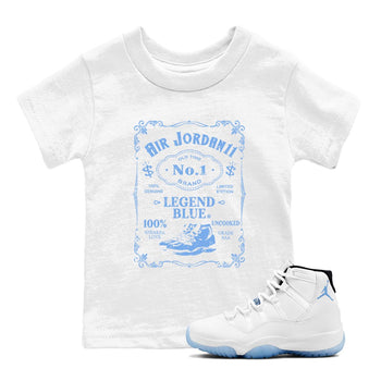 AJ11 Retro Legend Blue shirts to match jordans Sneaker Label best t shirts to wear with jordans 11s Legend Blue match shoes to clothes SNRT Sneaker Tees Youth Baby White 1 tee