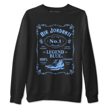AJ11 Retro Legend Blue shirts to match jordans Sneaker Label best t shirts to wear with jordans 11s Legend Blue match shoes to clothes SNRT Sneaker Tees unisex cotton Black 2 shirts