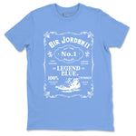 AJ11 Retro Legend Blue shirts to match jordans Sneaker Label best t shirts to wear with jordans 11s Legend Blue match shoes to clothes SNRT Sneaker Tees unisex cotton Carolina Blue 2 shirts