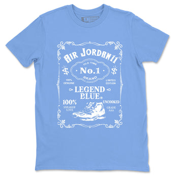 AJ11 Retro Legend Blue shirts to match jordans Sneaker Label best t shirts to wear with jordans 11s Legend Blue match shoes to clothes SNRT Sneaker Tees unisex cotton Carolina Blue 2 shirts