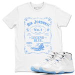 AJ11 Retro Legend Blue shirts to match jordans Sneaker Label best t shirts to wear with jordans 11s Legend Blue match shoes to clothes SNRT Sneaker Tees unisex cotton White 1 shirts