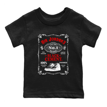 3s Black Cement shirts to match jordans Sneaker Label sneaker match tees Air Jordan 3 Retro OG Black Cement match shoes to clothes SNRT Sneaker Tees Youth Baby Black 2 tee