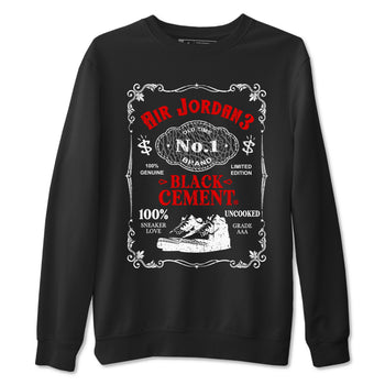 3s Black Cement shirts to match jordans Sneaker Label sneaker match tees Air Jordan 3 Retro OG Black Cement match shoes to clothes SNRT Sneaker Tees unisex cotton Black 2 shirts
