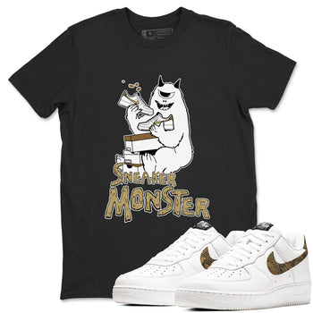 Air Force 1 Ivory Snake shirt to match jordans Sneaker Monster sneaker tees Air Force 1 Ivory Snake SNRT Sneaker Release Tees unisex cotton Black 1 crew neck shirt