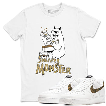 Air Force 1 Ivory Snake shirt to match jordans Sneaker Monster sneaker tees Air Force 1 Ivory Snake SNRT Sneaker Release Tees unisex cotton White 1 crew neck shirt
