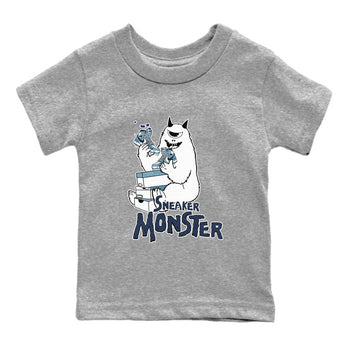 1s Denim shirts to match jordans Sneaker Monster sneaker match tees Air Jordan 1 Denim SNRT Sneaker Tees streetwear brand Baby and Youth Heather Grey 2 cotton tee
