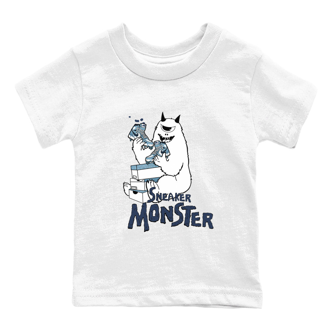 1s Denim shirts to match jordans Sneaker Monster sneaker match tees Air Jordan 1 Denim SNRT Sneaker Tees streetwear brand Baby and Youth White 2 cotton tee