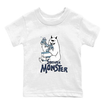 1s Denim shirts to match jordans Sneaker Monster sneaker match tees Air Jordan 1 Denim SNRT Sneaker Tees streetwear brand Baby and Youth White 2 cotton tee