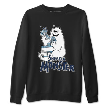 1s Denim shirts to match jordans Sneaker Monster sneaker match tees Air Jordan 1 Denim SNRT Sneaker Tees streetwear brand Black 2 unisex cotton tee