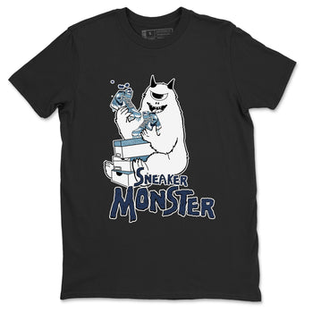 1s Denim shirts to match jordans Sneaker Monster sneaker match tees Air Jordan 1 Denim SNRT Sneaker Tees streetwear brand Black 2 unisex cotton tee