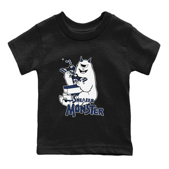 1s Midnight Navy shirts to match jordans Sneaker Monster sneaker match tees Air Jordan 1 Midnight Navy match shoes to clothes SNRT Sneaker Tees Youth Baby Black 2 tee
