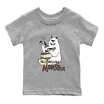 1s Mocha shirts to match jordans Sneaker Monster sneaker match tees Air Jordan 1 Mocha SNRT Sneaker Release Tees Youth Baby Heather Grey 2 crew neck shirts