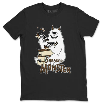 1s Mocha shirts to match jordans Sneaker Monster sneaker match tees Air Jordan 1 Mocha SNRT Sneaker Release Tees unisex cotton Black 2 crew neck shirts