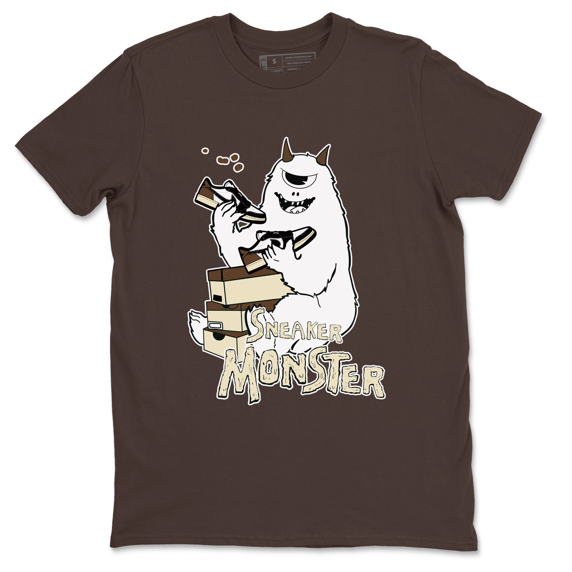 1s Mocha shirts to match jordans Sneaker Monster sneaker match tees Air Jordan 1 Mocha SNRT Sneaker Release Tees unisex cotton Dark Chocolate 2 crew neck shirts