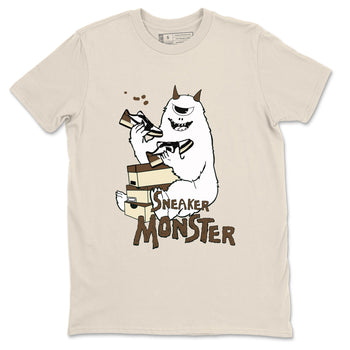 1s Mocha shirts to match jordans Sneaker Monster sneaker match tees Air Jordan 1 Mocha SNRT Sneaker Release Tees unisex cotton Natural 2 crew neck shirts