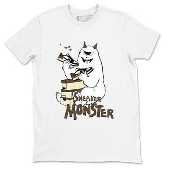 1s Mocha shirts to match jordans Sneaker Monster sneaker match tees Air Jordan 1 Mocha SNRT Sneaker Release Tees unisex cotton White 2 crew neck shirts