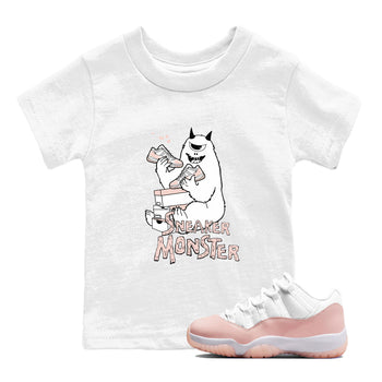11s Legend Pink shirt to match jordans Sneaker Monster sneaker tees Air Jordan 11 Legend Pink SNRT sneaker release tees baby toddler White 1 cotton Shirt