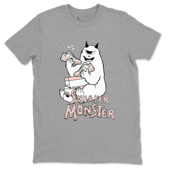 11s Legend Pink shirt to match jordans Sneaker Monster sneaker tees Air Jordan 11 Legend Pink SNRT Sneaker Release Tees unisex cotton Heather Grey 2 crew neck shirt