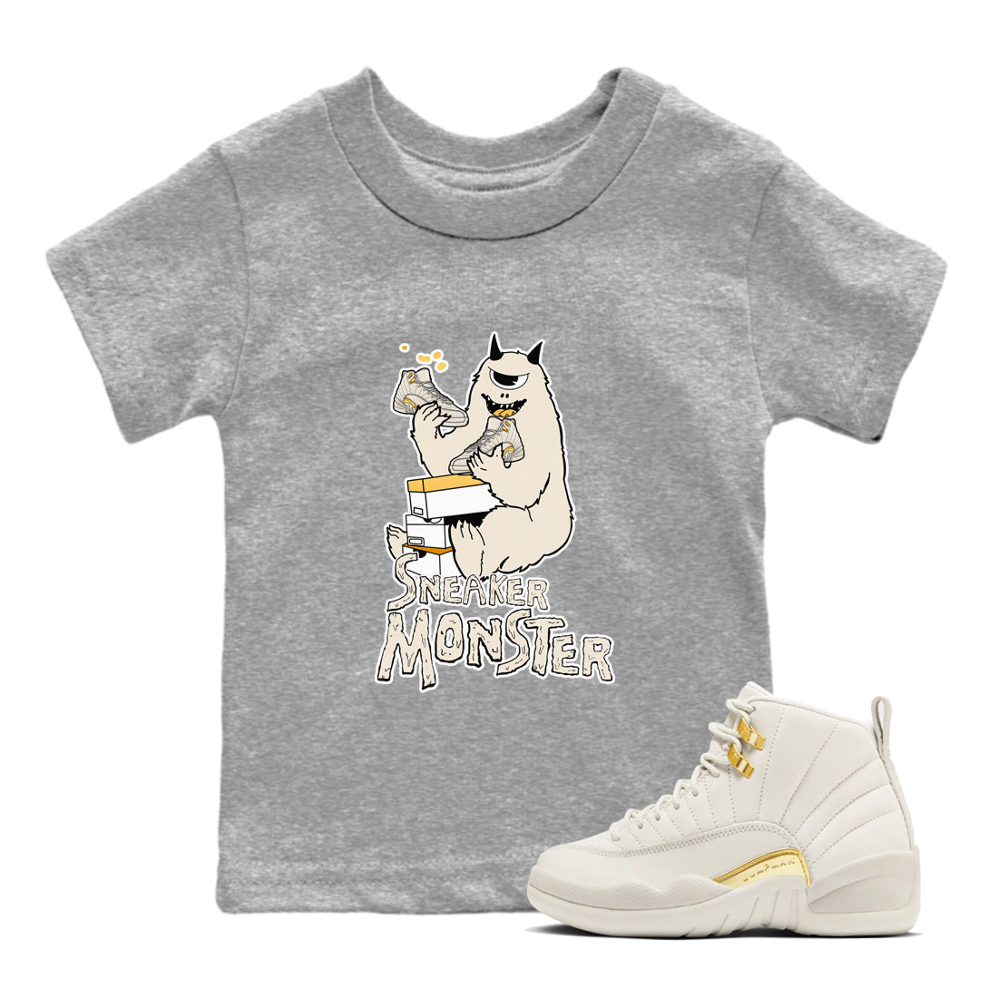 12s Phantom shirts to match jordans Sneaker Monster sneaker match tees Air Jordan 12 WMNS Phantom match shoes to clothes SNRT Sneaker Tees Youth Baby Heather Grey 1 tee