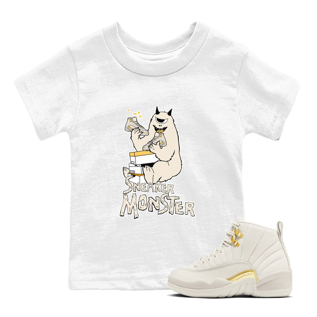 12s Phantom shirts to match jordans Sneaker Monster sneaker match tees Air Jordan 12 WMNS Phantom match shoes to clothes SNRT Sneaker Tees Youth Baby White 1 tee
