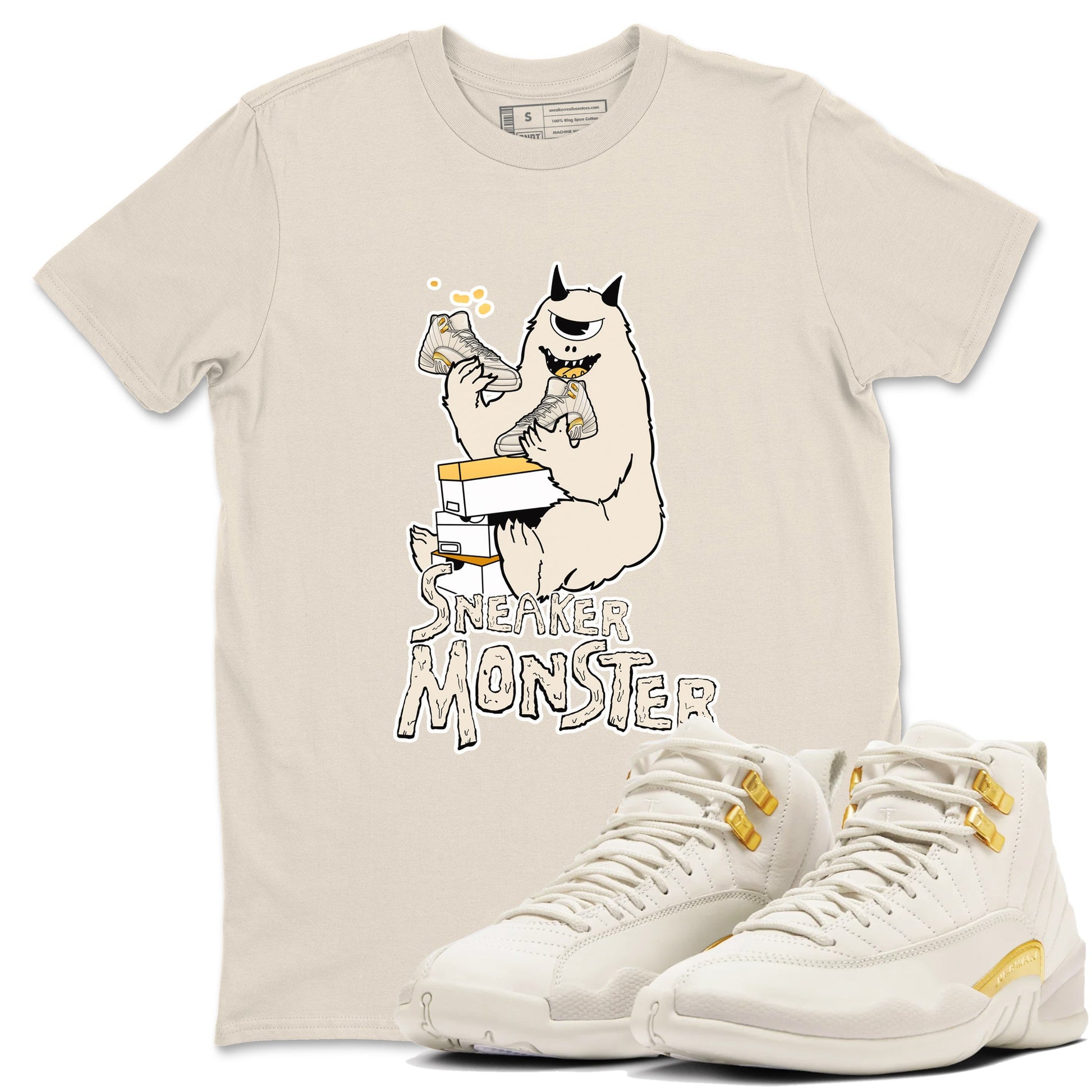 12s Phantom shirts to match jordans Sneaker Monster sneaker match tees Air Jordan 12 WMNS Phantom match shoes to clothes SNRT Sneaker Tees unisex cotton Natural 1 shirts